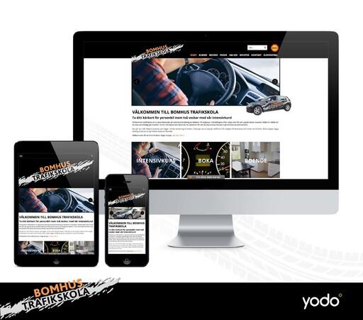 Ny hemsida till Bomhus Trafikskola skapad av webbyrån Precis Reklam.
