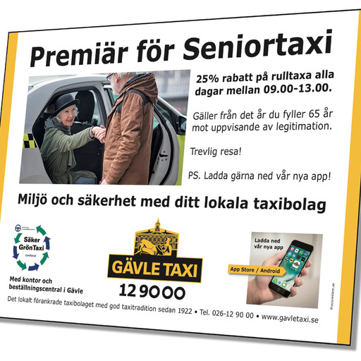 Annons åt Gävle Taxi