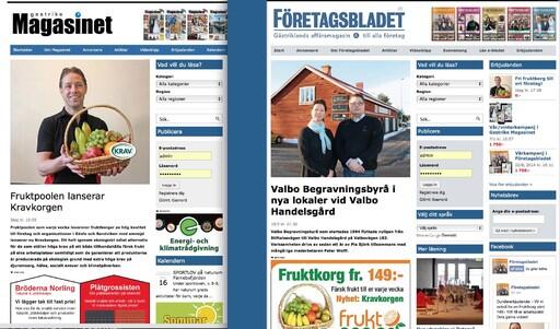 Nyheterna syns på nättidningar som foretagsbladet.se, gestrikemagasinet.se, effectmagasinet.se m.fl