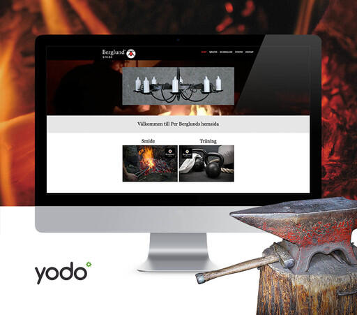 Ny hemsida skapad i Yodo CMS till Berglunds Smide/Berglunds Träning av Precis Reklam.