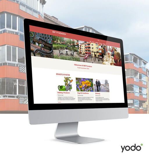 Precis Reklam har skapat en ny, modern och lättadministrerad hemsida åt BRF Pyndaren i Yodo CMS.