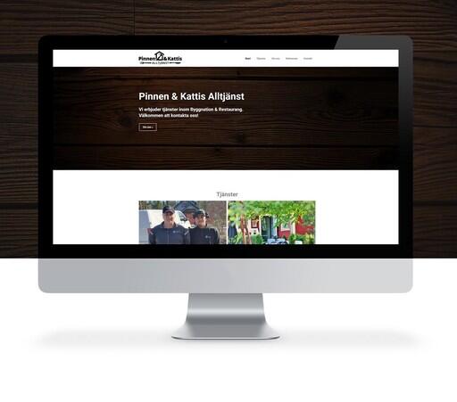 Ny hemsida till Pinnen & Kattis Alltjänst skapad av webbyrån Precis Reklam i Gävle.