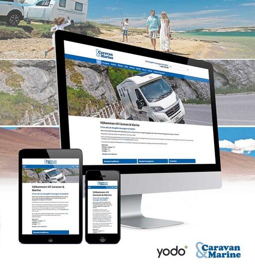Ny sökmotoroptimerad och responsiv hemsida till Caravan & Marine, som är enkel att administrera.