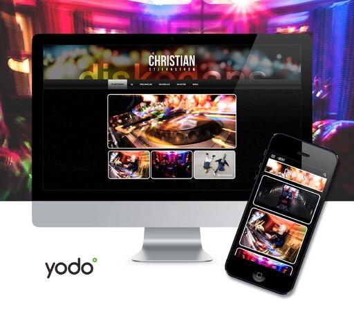 DJ Christian Stjernströms nya hemsida i Yodo CMS.