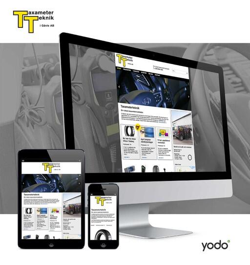 Ny hemsida till Taxameterteknik, byggd i publiceringsplattformen Yodo.