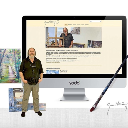 Uppdaterad hemsida åt konstnär Johan Thunberg