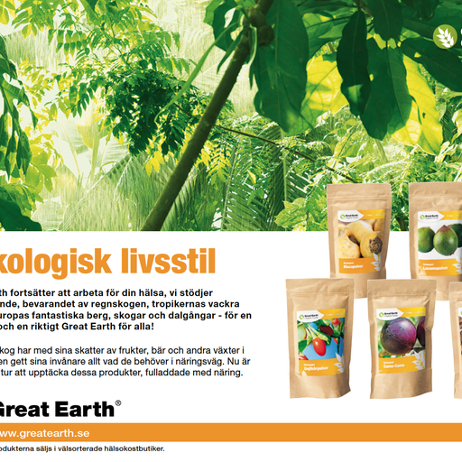 Annons för Great Earth - Organic Foods