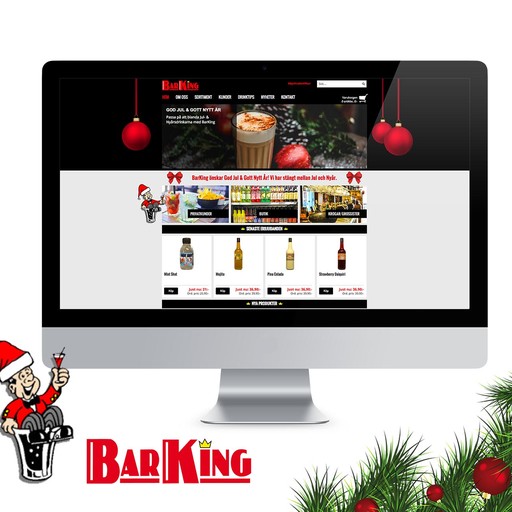 Juldekorerad hemsida till BarKing